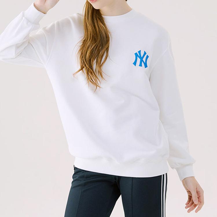 MLB Sweatshirts Unisex White Crew Neck Moderate Regular 31MT21011-50I