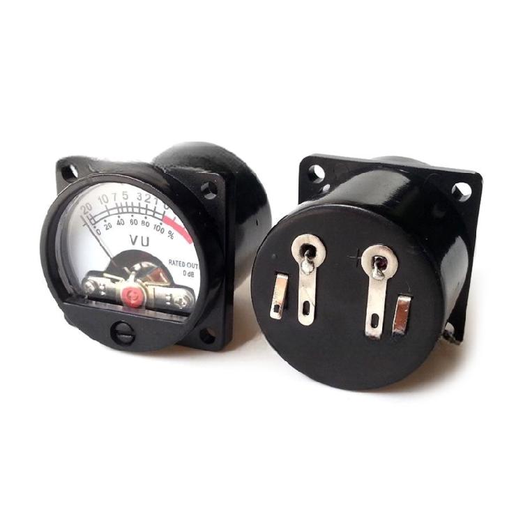 VU Meter 500uA 630Ohm 34mm Diameter with Back Light 28mmx28mm Installation for Amplifiers Tuning