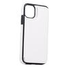 PU Leather Antifall Phone Back Cover Case For iPhone 11 6.1 Inch White
