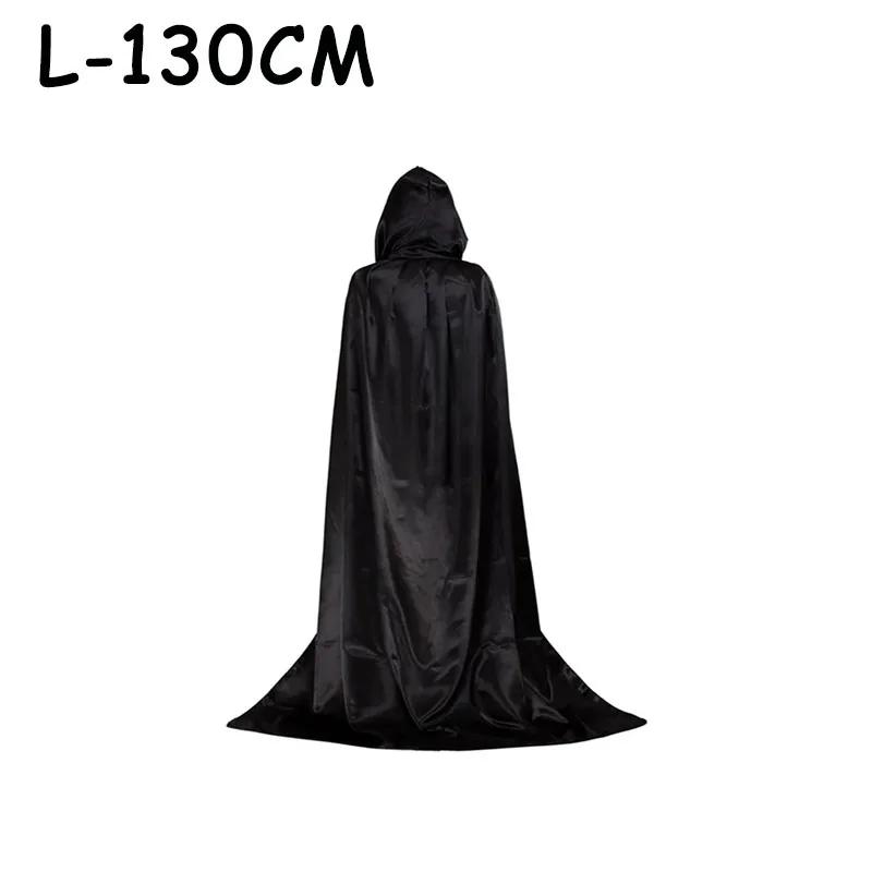 Unisex Black Hooded Cloak Witch Cosplay Accessories Costumes Masquerade Family Celebration Decor Halloween Party Cosplay Costume