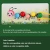 Color Sorting Montessori Toy Wooden Clip Beads Games Color Matching Learning Toy Fine Motor Training Toy Puzzle Game Set Gift