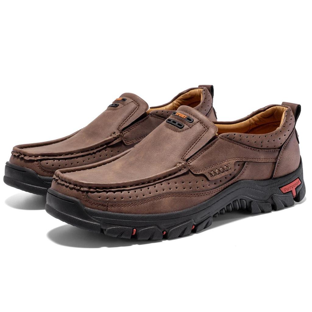 2024 Men's Non-slip Loafers: Breathable, Wear-resistant Casual Shoes for Outdoor Hiking