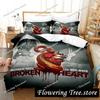 Beliebtes Rod Wave Bettwäscheset Einzelbett Twin Full Queen King Size Bettwäscheset Schlafzimmer für Erwachsene und Kinder Bettbezug-Sets Anime Bettwäsche Set Bett