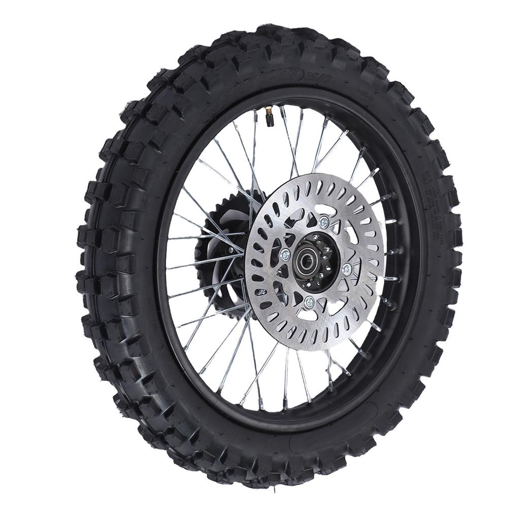 Dirt Bike Rear Wheel Tire 16 Inch 90 100 16 15mm Axle 420 41T Sprocket Rear Wheel Rim Tire Assembly Replacement for
