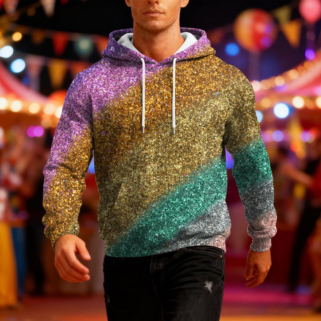 Men's Long-Sleeve Casual Hooded Sweatshirt