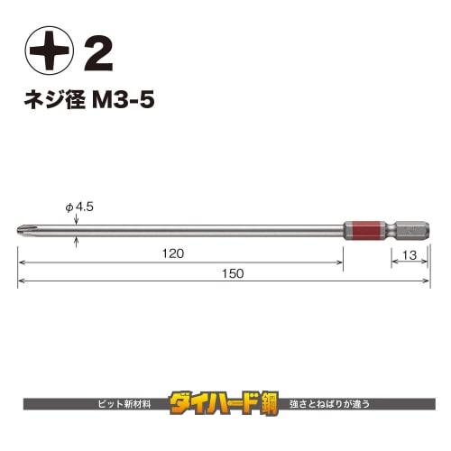 VESSEL 40V Compatible Single Head Plus Gosai Bit +2 x 150 Set of 5 GS5P2150D