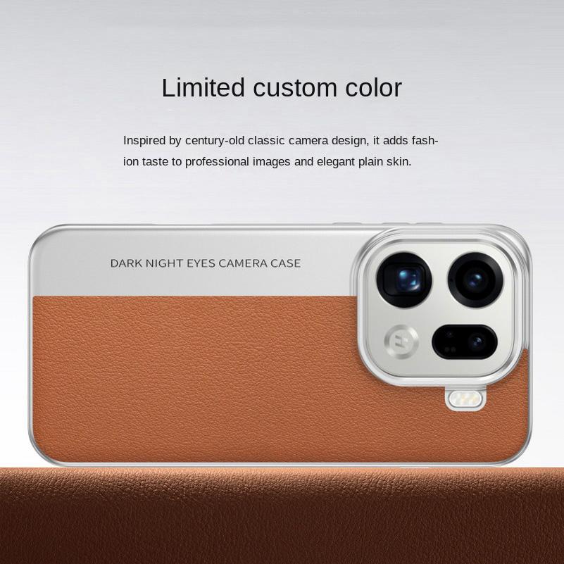 

Plain Leather Classic Color-blocked Alloy Lens Heightened Case For OPPO Find X9 Pro x9 X8 Ultra X8s + X8 Pro All-inclusive Cover OPPO Find X8 Pro