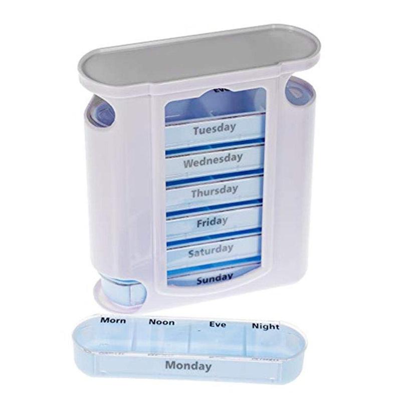 

28002 7Pcs/Set Pill Organizer Daily Travel PP Medicine Case 7 Day 28 Compartments Pill Storage Box (No FDA Certified,BPA-free) Type A