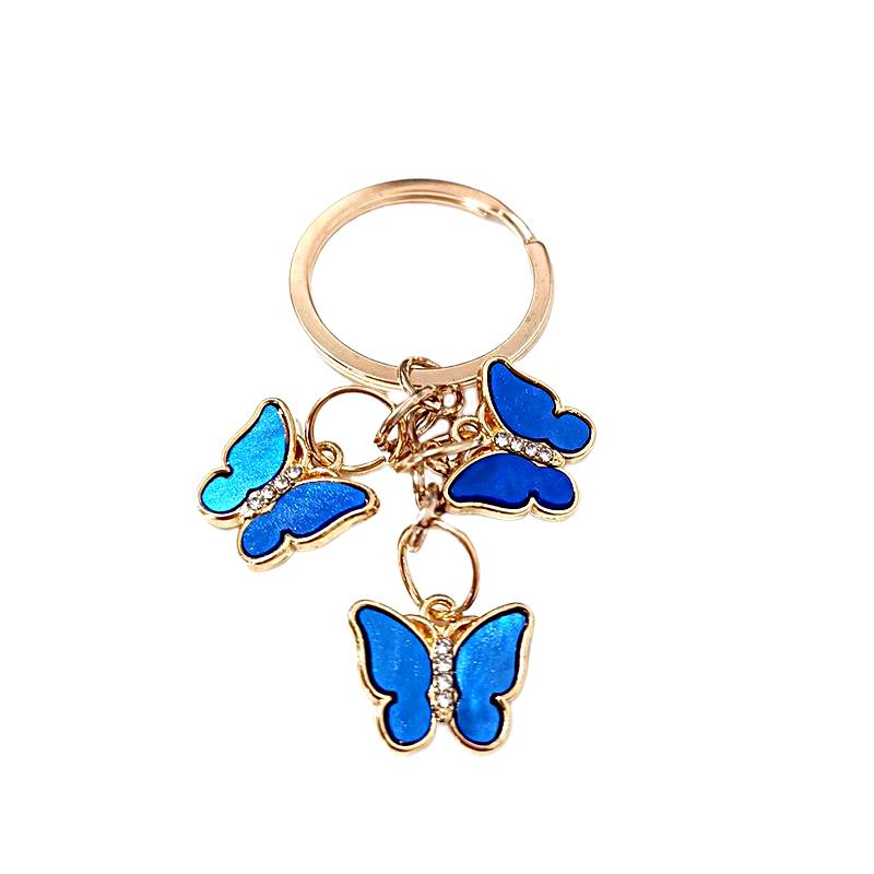 1Pc Alloy Keychain Women'S Gifts Keychains Earbud Sleeve Accessories Butterfly Keychain Bags Charms Backpacks Multi-Color