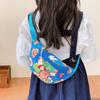 Cute And Stylish Cartoon Print Chest Bag For Kids In Blue Purple Yellow And Pink Colors