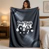 Deep Purple Print Flannel Blanket Cozy Lightweight Plush Throw Blanket For Bed Sofa Household Use