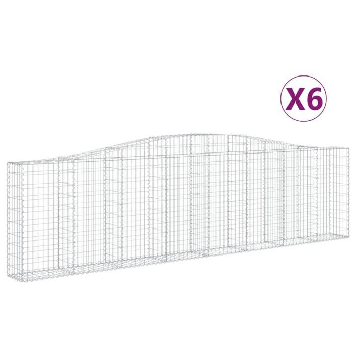 VidaXL 6x Arched Gabion Baskets Arched Gabion Cages Gabion Walls Garden Fences Terrace Outdoor 3145830