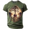 Men's Acoustic Guitar Tree of Life Graphic T-Shirt Nature Roots Surreal Music Art Folk Musician Gift Sunset