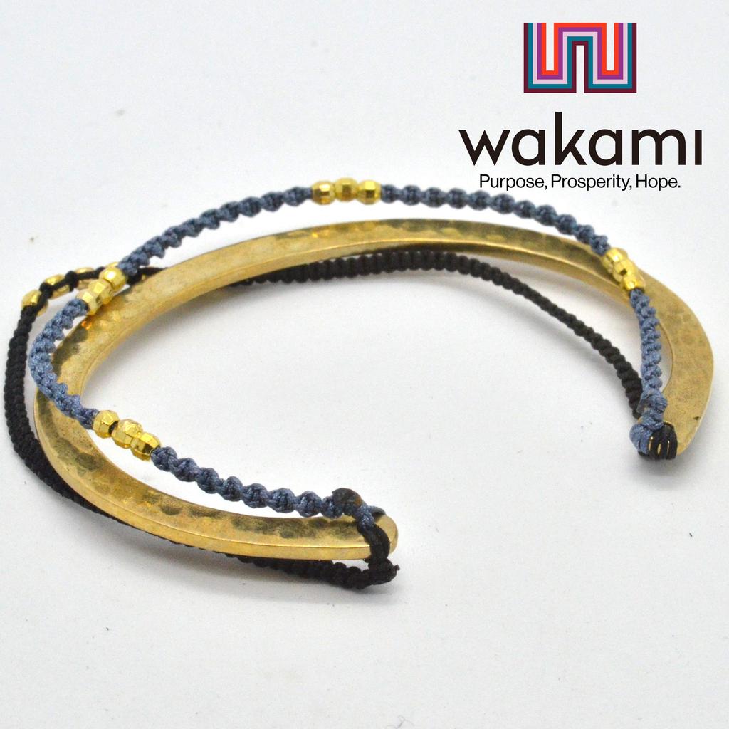Wakami Bangle Bracelet Silk Strap Mix4 &
