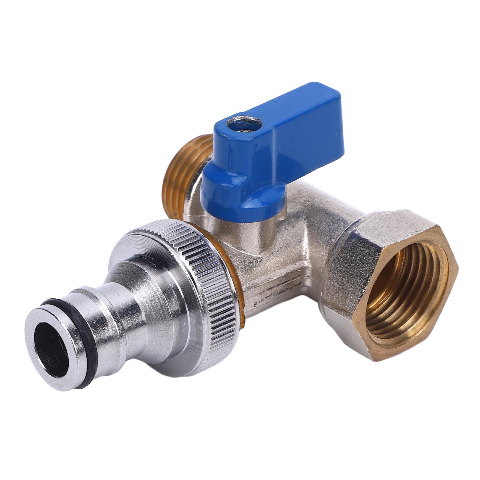

Quarter Turn Ball Valve Tee Connector Brass Angle Stop Valve G12 DN15 Female and Male Thread NPT