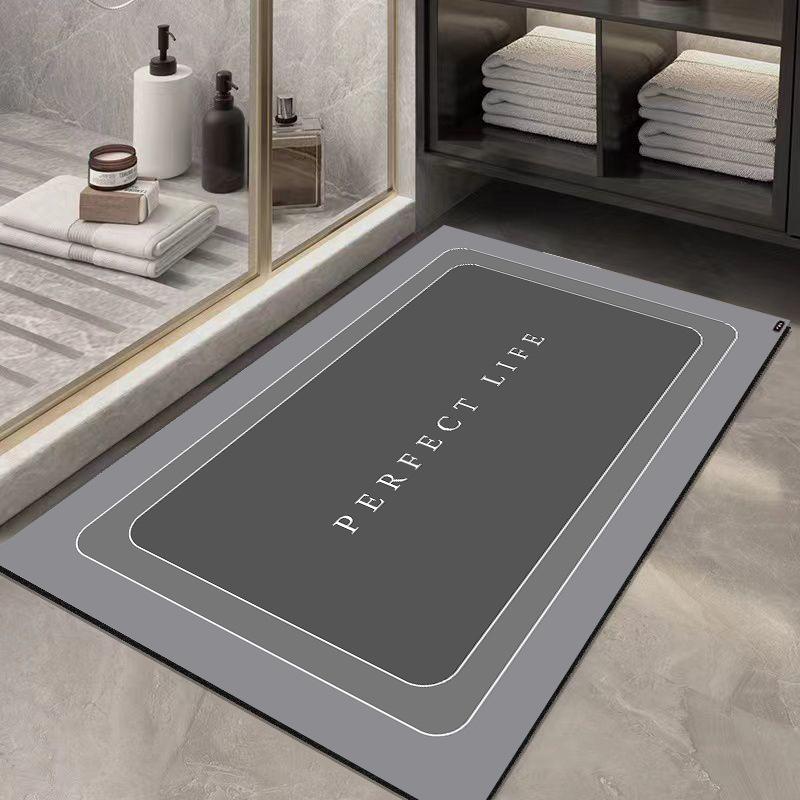 Diatomaceous Mud Mat Resistant To Dirty Toilet Door Simple Air Moisture-wicking Mat Home Toilet Quick Drying Easy To Take Care of Non-slip Mat