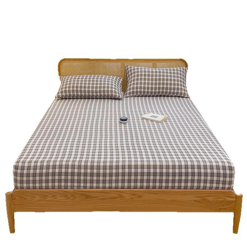 New Style Bed Sheet Single Piece Unprinted Style Bed Cover Mattress Protector Dormitory Single Non-slip Bed Sheet Universal for All Seasons