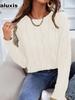 Women's Autumn Winter New Style Loose Knit Pullover Sweater Coat