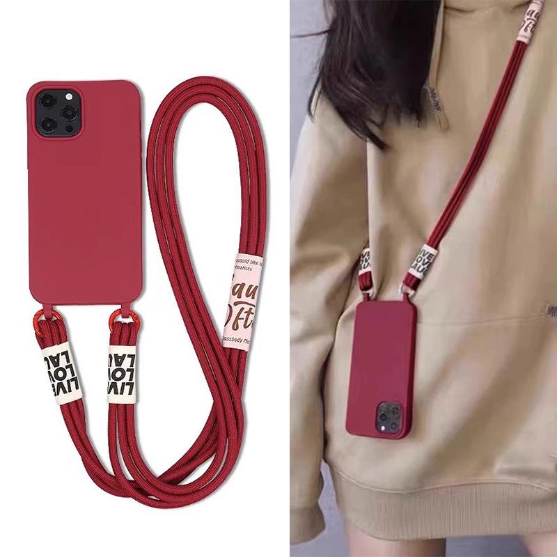 Apple 15 iPhone 14 Pro Max Crossbody Strap Case - Premium Niche Protective Cover