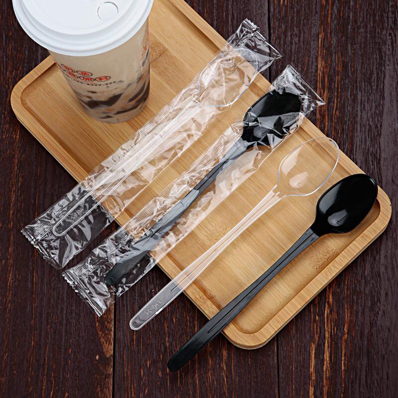 OIMG Disposable Black Stirring Spoons