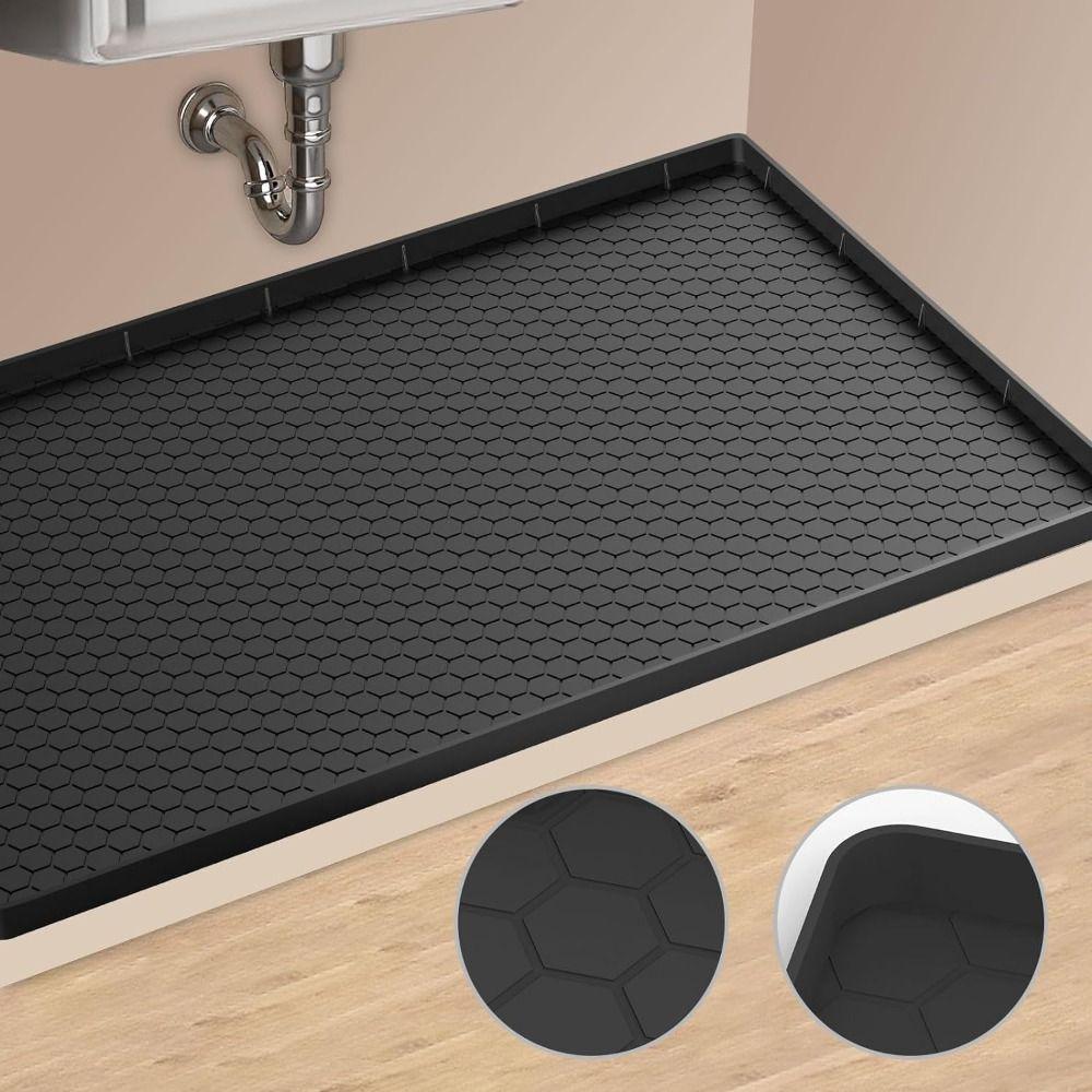 Waterproof Under Sink Mat Silicone Multipurpose Cabinet Sink Protector Oil Resistant Shelf Liner Organizer