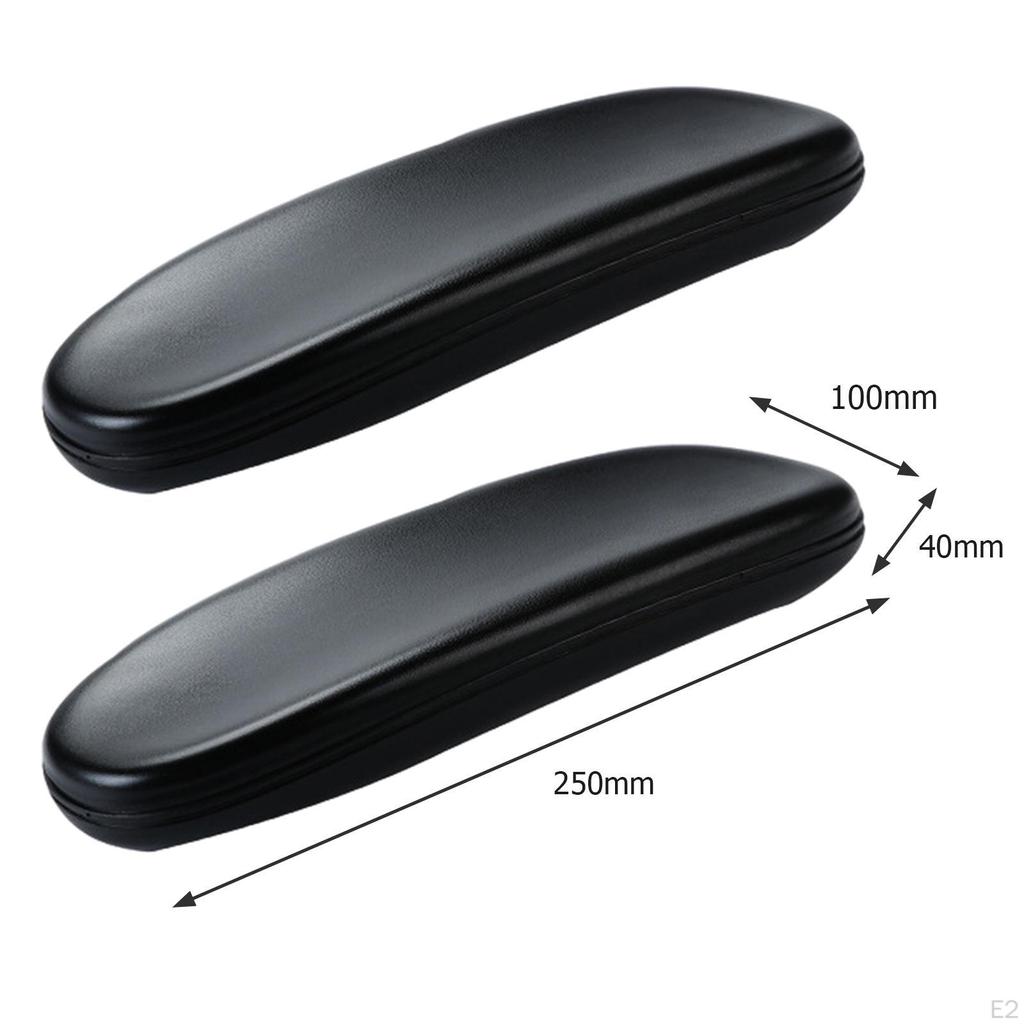 2Pcs Desk Chair Armrest Pads Gaming Extra Thick PU Leather