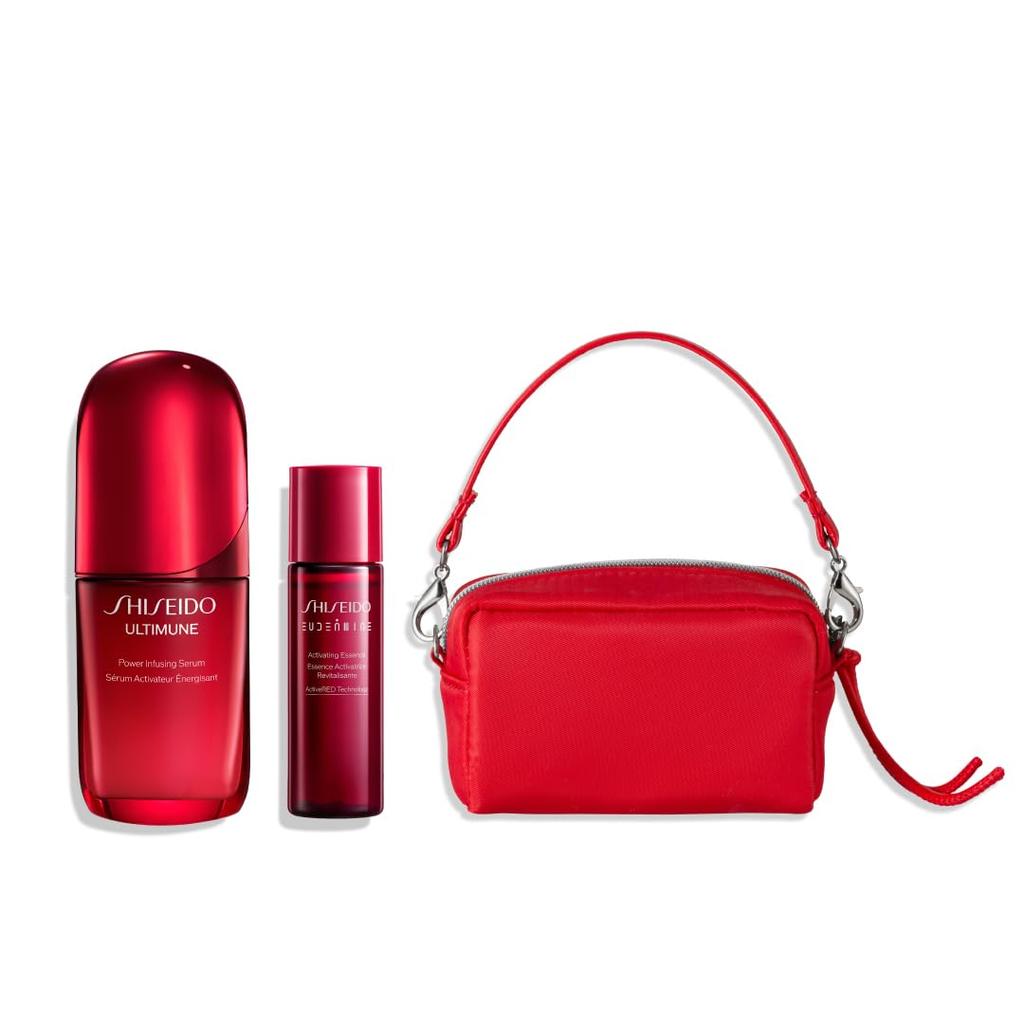 SHISEIDO Ultimune Special Kit 50mL Serum Eudermine Special Size LISA Collaboration Special Mini Pouch Texture Green Floral Scent Dryness Shiseido +