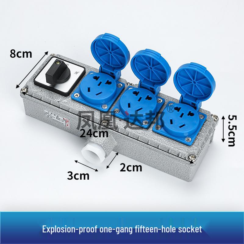86 Type Industrial Explosion-Proof Wall Switch & Socket with Lighting Switch - EX Certified, 220V