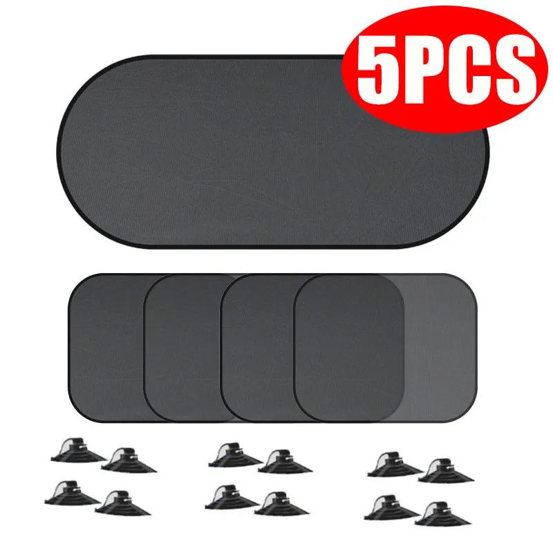 Car Window Sunshade Cover Sun UV Protection Auto Front Rear Black Window Curtain Side Glass Mesh Sunshades Accessories