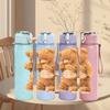 1 Stück Süßer Brauner Teddybär Cartoon-Druck 750ml Tragbare Sport-Wasserflasche Auslaufsicher Fitnessstudio Outdoor Reise Trinkbecher