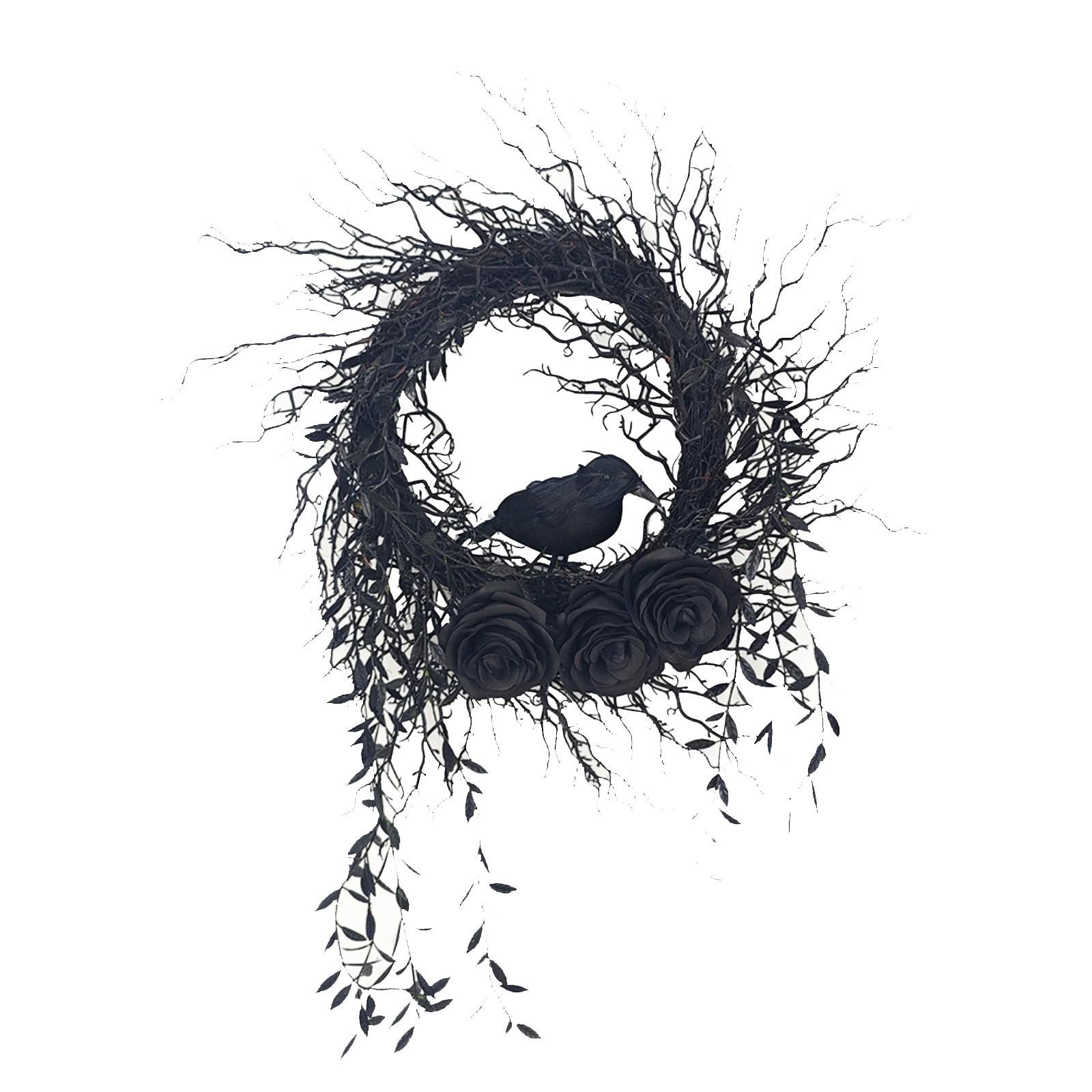 

Гирлянда Подвесная на дверь Праздничная Оконная Вечеринка Имитация Настенная Подвесная Гирлянда Украшение One Size чёрный