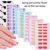French Tip Nail Sticker Glittering Nails Polish Stickers Flowers Gels Nail Strips Nail Art Decortions Manicures Supplies
