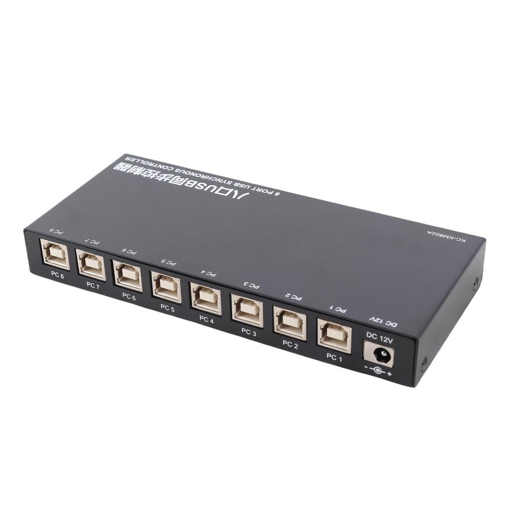 AIMOS 8 Ports USB Synchronizer USB Keyboard Mouse Synchronization Controller KVM Switcher Metal Shell Plug and Play