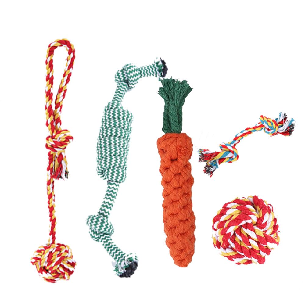 

Dog Rope Pet Dog Teething Suitable for Dogs Toy, Toy, Durable, Clean, Toy, Small/Medium [5 Suits]