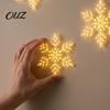 Non Marking Festive Window Stickers Christmas LED Snowflake Wall Stickers, Lighted Decor, Self-Adhesive Glowing Acrylic Ornaments Winter Art