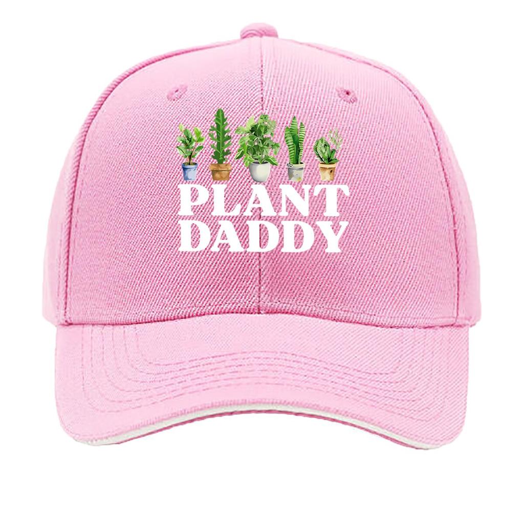 UnisexS Vintage Plant Daddy  Adjustable Hat with Potted Plant Design  PLANT DADDY Text  Distresse Sandwich Baseball Cap