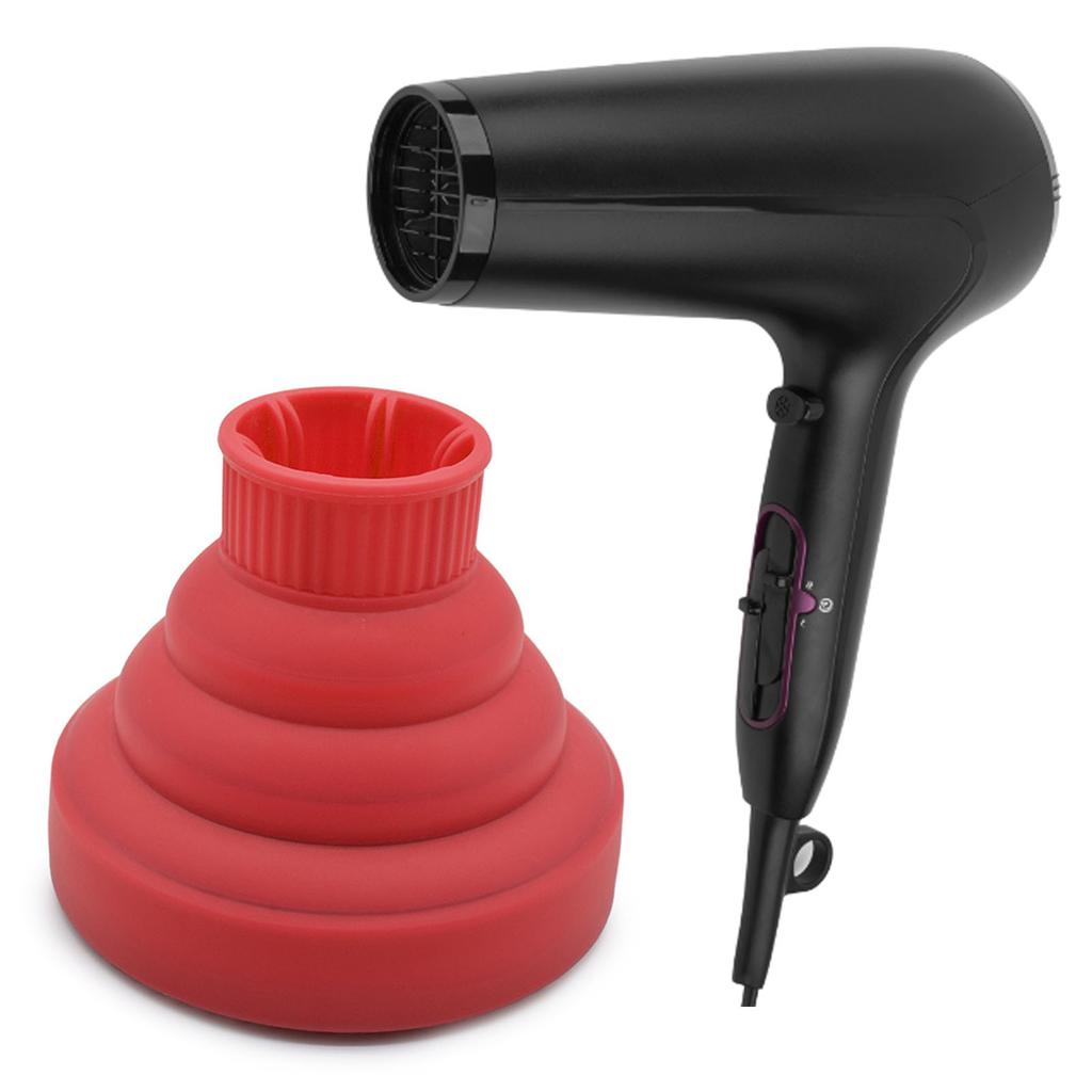Silicone Collapsible Hair Dryer Diffuser Travel Portable Folding Blow Dryer Diffuser Attachment Red
