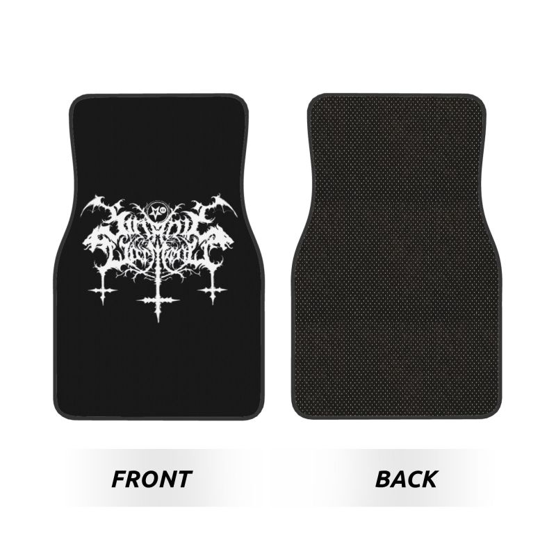 Tappetini per Auto Gothic Satanic Warmaster Neri Metal Non-Scivolo Accessori Auto Decorazione Tappetini Anteriori e Posteriori 4 Pezzi Universali