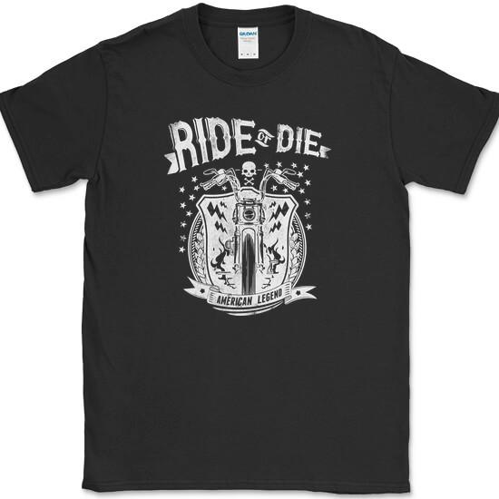 Ride or Die T-Shirt Funny Biker Motorcycle Rocket Ridding Freedom Tee