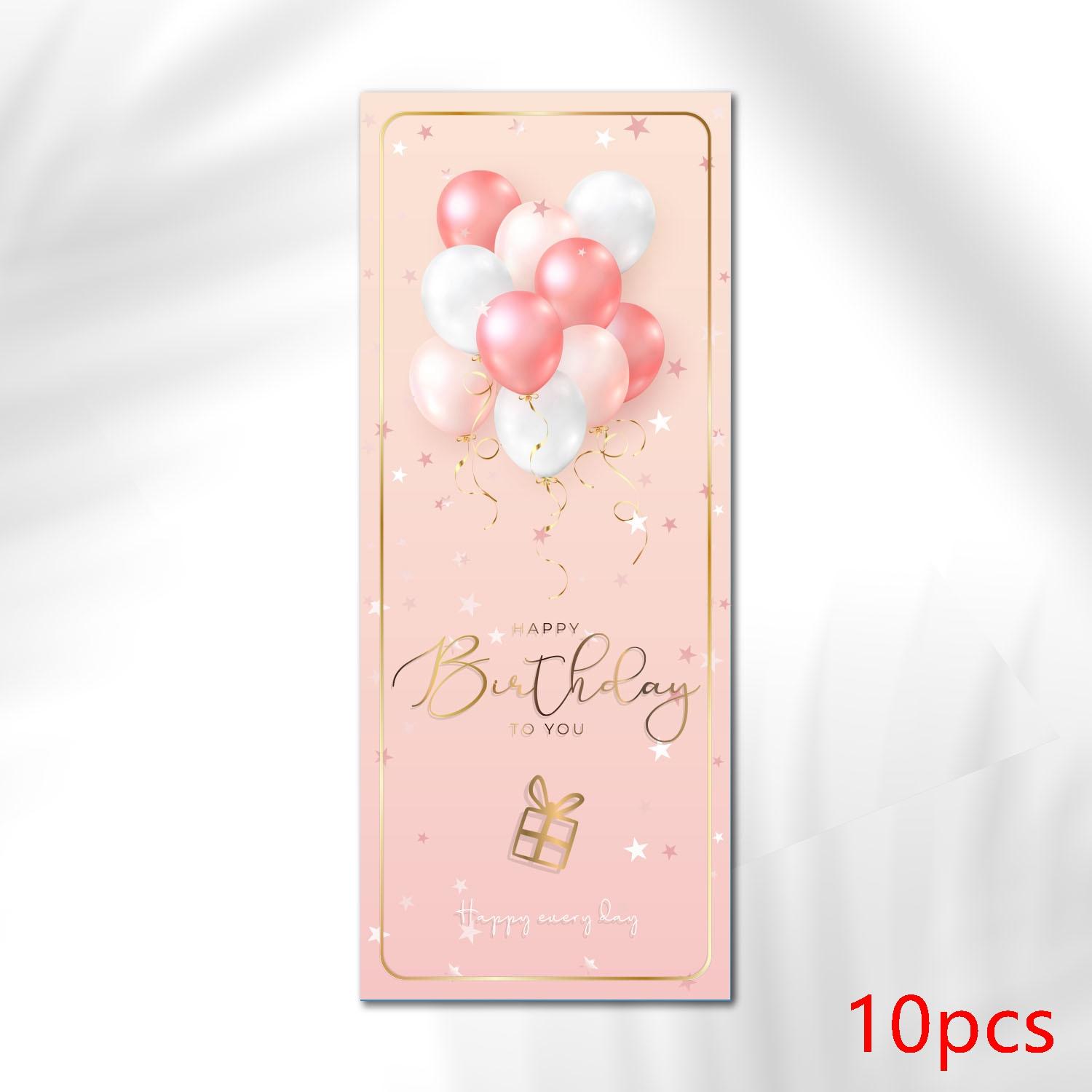 

10-30Pcs Happy Birthday To You Stickers Pink Blue Black Birthday Gift Package Decor Seal Labels 6x15cm Exquisite Stickers