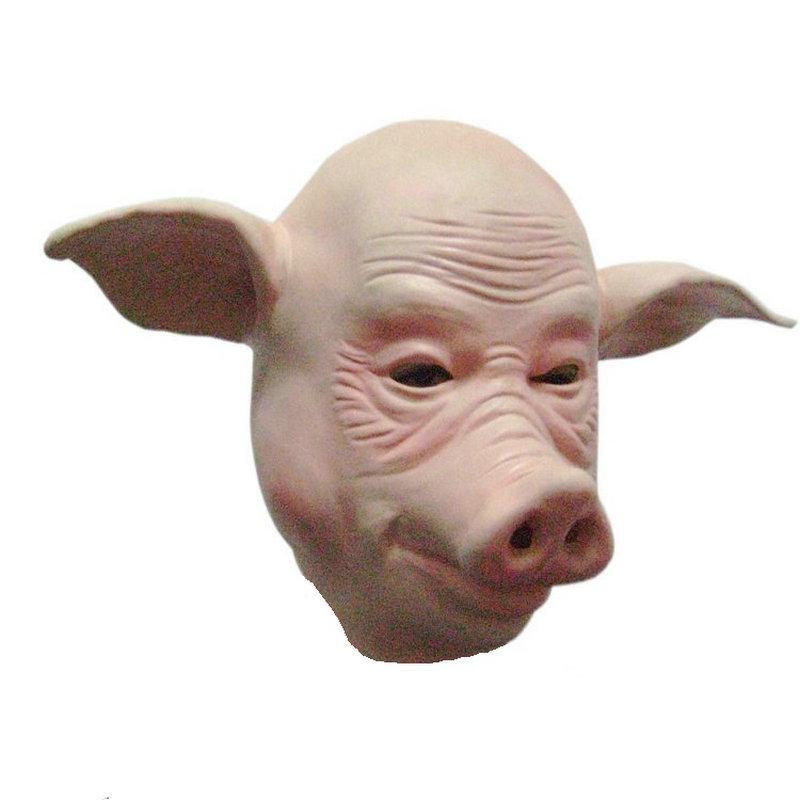 Bald Pig Mask - Halloween Animal Costume Prop