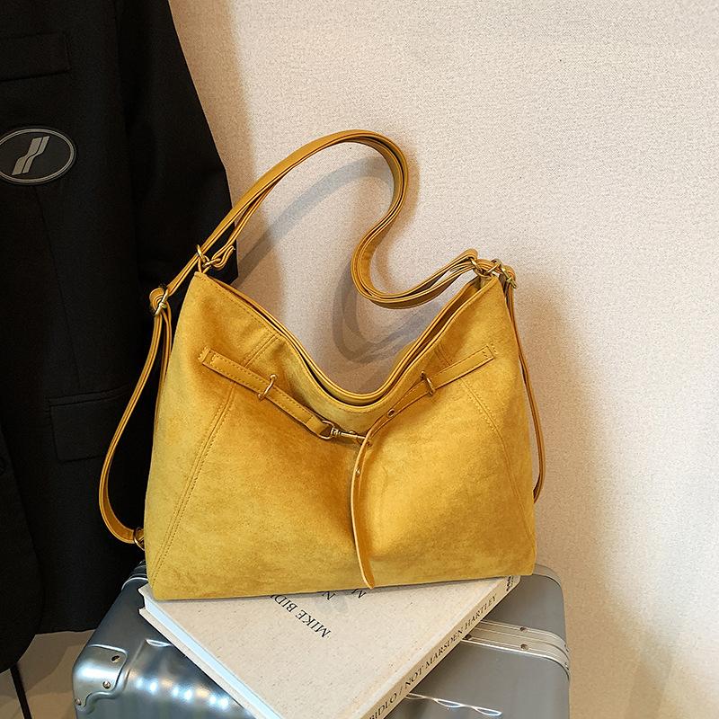 Yogodlns Lazy Style Retro Single Shoulder Underarm Bag Minimalist Tote Bag Large Capacity Commuting Bag Crossbody Bags