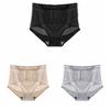 Lace Flower Butt Lifter Briefs Mid Waist Slimming Buckle Shapers Elastic Seamless Underwear  Female