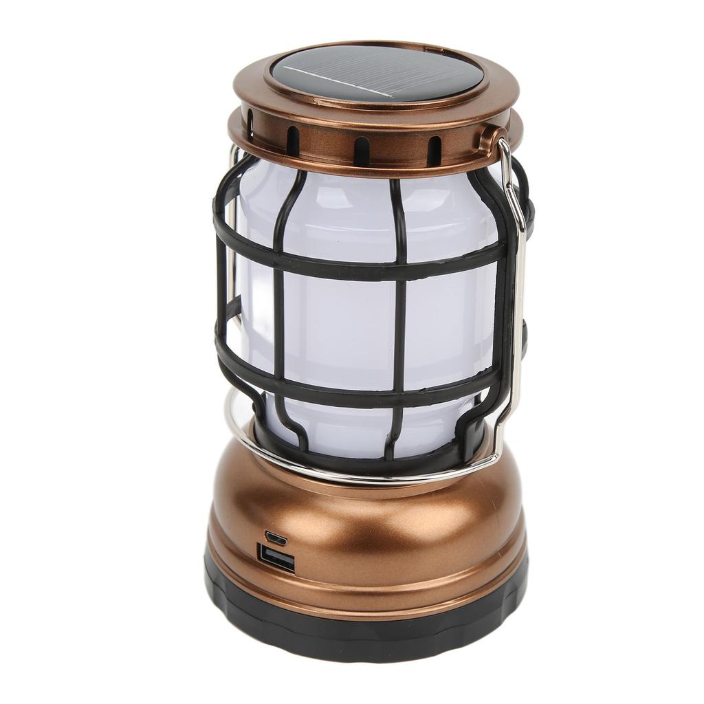 LED Camping Lantern USB Rechargeable Solar Powered Camping Light for Emergency Hiking Home