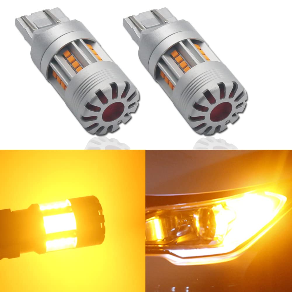 

Eseastar T20 7443 WY21W LED Turn Signal, Explosive Light, Bulb, Amber, Cooling Fan, High 7443-Amber оранжевый