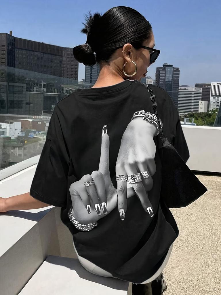 Streetwear Casual Hip Hop TShirt Cotton Womens Fashion T Shirt Graphic Yk s Round Neck Short Sleeve Top Tee Girls