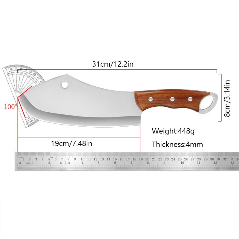 Forged Kitchen Chopping Slicing Cleaver Chef Cooking Butcher Knife Outdoors Barbecue Fishing Peeling Cutting Tools