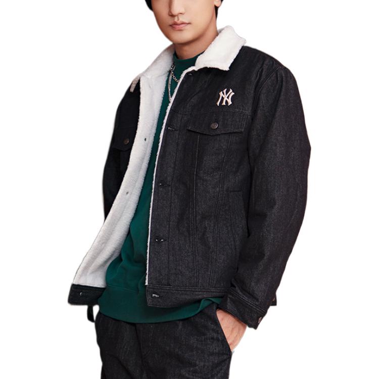 MLB Denim Jackets Unisex Black Lapel Moderate 3ADKEC126-50BKS