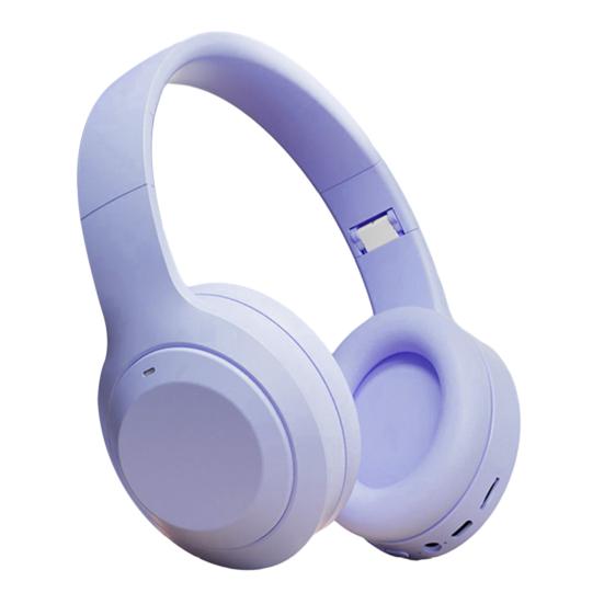 Bluetooth-compatible Headset Type-C Charging Active Noise Cancelling Over Ear Audio Wireless Headphones for Music Play TF Card Support