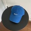 Fashion Hat Korean Four Seasons Versatile Big Head Circumference Face Embroidery Wide Brim Shade Baseball Cap Hat Fashion Casual Men's Blue